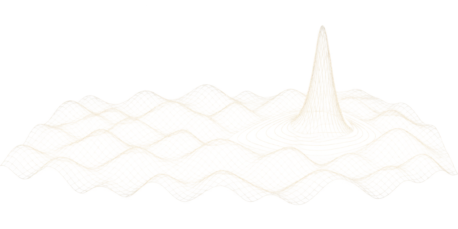 One narrow peak rises above a field of low ordinary fluctuations.